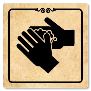 Umývárna, 118x118mm, pergamen, Texas